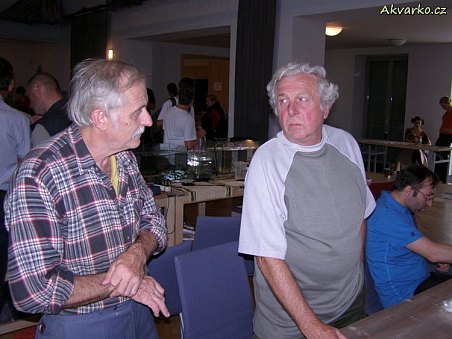 Jíří Nožička a Jiří Pechman nestoři brněnské akvaristiky.