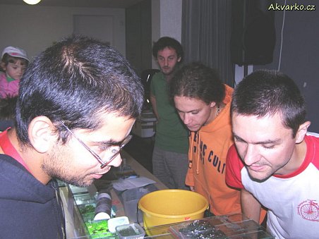 U našeho stánku vždy připraveni poradit - Jiřík, Skip, Pytel.